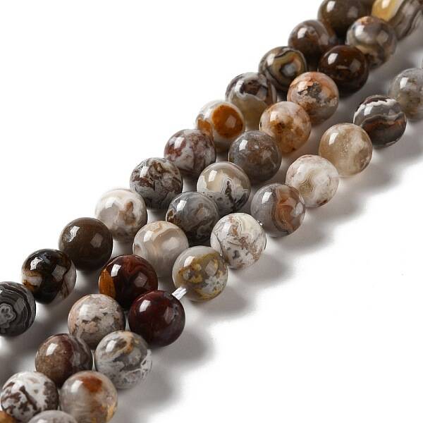 Natural Mexican Lace Agate Beads Strands