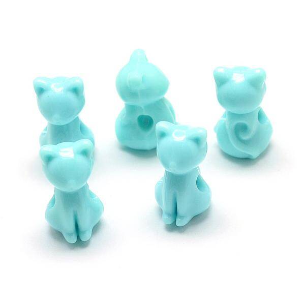 Opaque Acrylic Kitten Beads