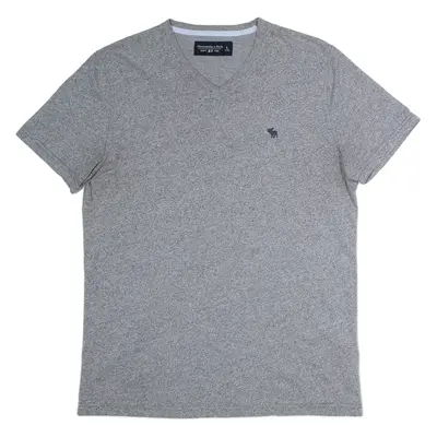ABERCROMBIE & FITCH Mens T-Shirt Grey V-Neck L