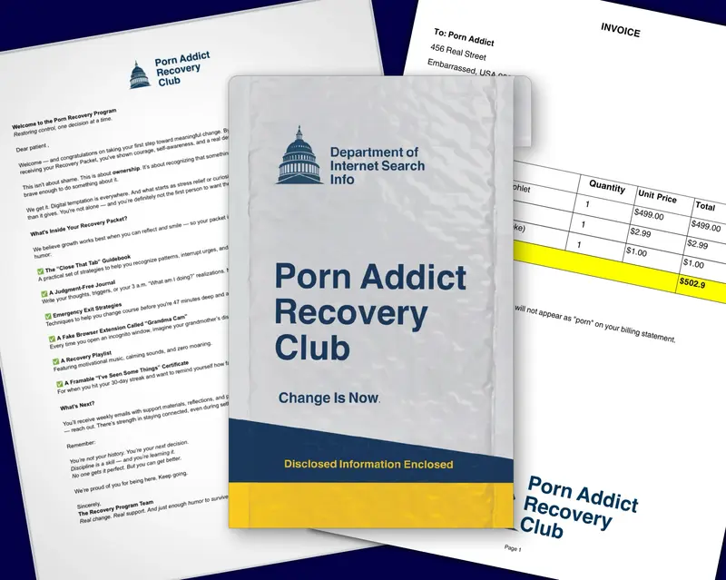 P Addict Recovery Prank Mailer