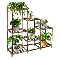 Plant Stand Indoor, 3-Tier Outdoor Wood Plant Stand for Multiple Plants, Accommodates 7 Potted Plants, Ideal for Room Corners...