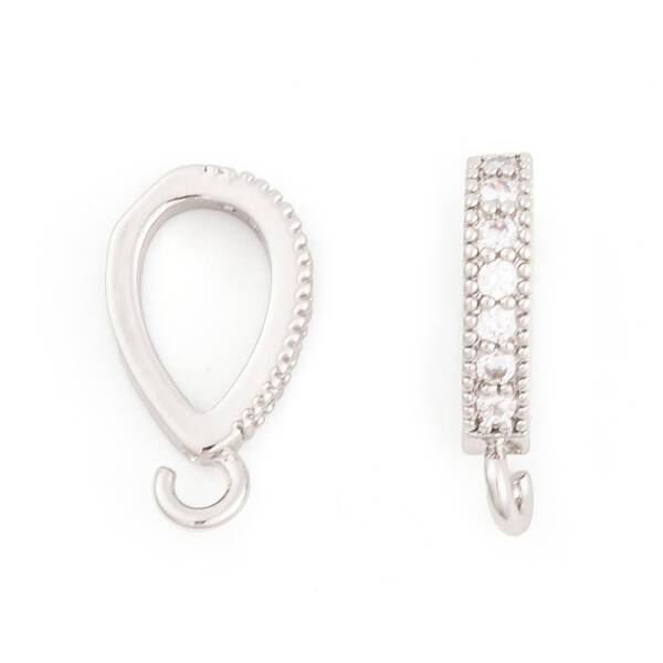 Ion Plating(IP) Brass Micro Pave Clear Cubic Zirconia Pendants
