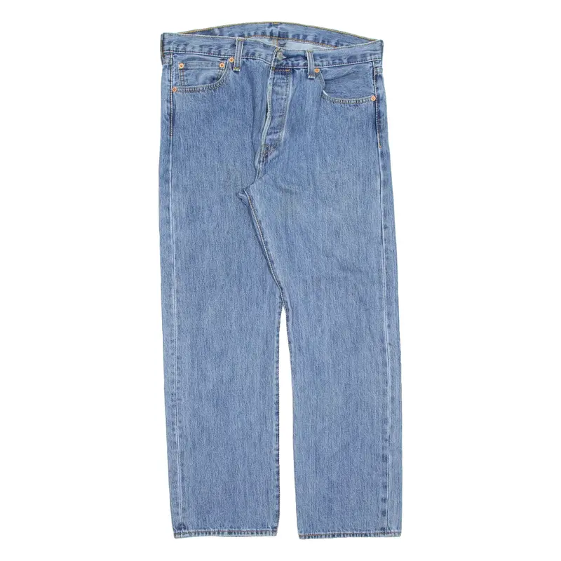LEVI'S 501 Jeans Mens Blue Regular Straight Stone Wash W34 L29