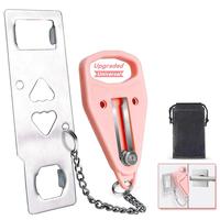 Portable Door Lock, Travel Security Door Lock, Door Safety Locks for Traveling, Home, Apartment, Hotel Doors, Additional Priv...
