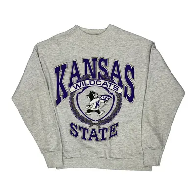 Kansas Wildcats Made In Usa Signal Sports College Sweatshirt - Large Grey Cotton Blend