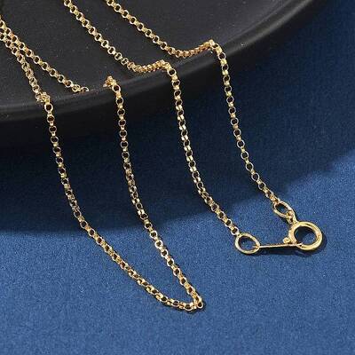 Brass Rolo Chain Necklaces for Women Men
