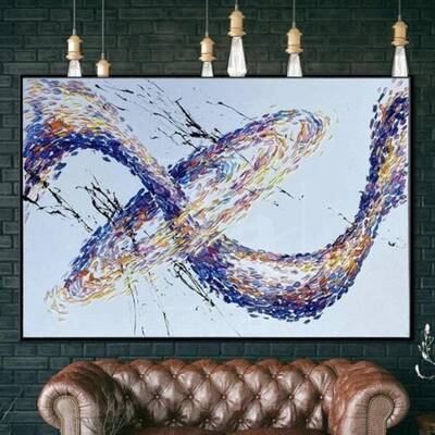 Original Abstract Painting Modern Abstract Artwork Contemporary Abstract Paintings On Canvas Large | GALACTIC SWIRL