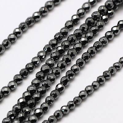 Non-magnetic Synthetic Hematite Bead Strands