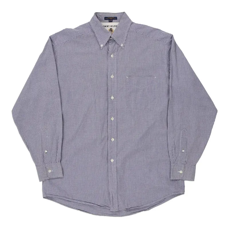 Tommy Hilfiger Checked Shirt - Medium Navy Cotton