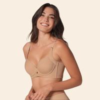 Leonisa High Profile Back Smoothing Bra Full Coverage Underwire Support - Bras for Women Fabric Womenswear