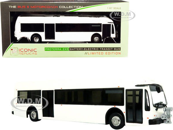 Proterra ZX5 Battery-Electric Transit Bus Blank White \