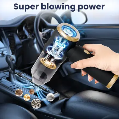 4 In 1 21000PA Portable Compressed Air Duster-Reusable Electric, 60000 RPM Vacuum Cleaner Cordless Car Cleaning Tools Househo...