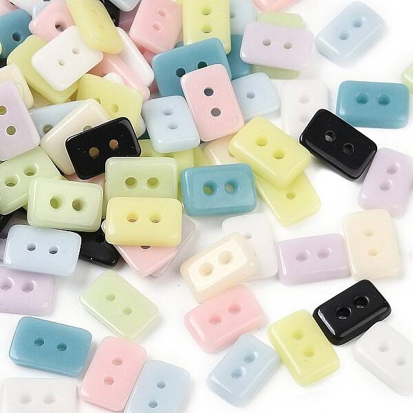 2-Hole Glass Buttons