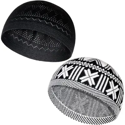 Muslim Hats - Keffiyeh Kufi Hats for Men’s Common use and Islamic Gifts |   Skull Cap | Muslim Clothes - Islamic Clothing f...
