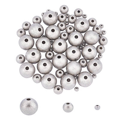 304 Stainless Steel Textured Beads