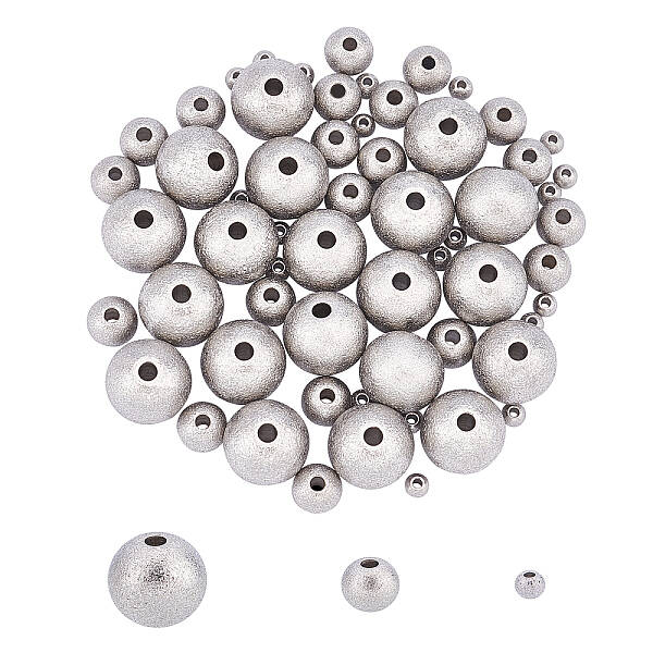 304 Stainless Steel Textured Beads