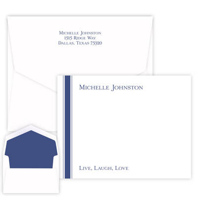Stately Striped Card - Raised Ink