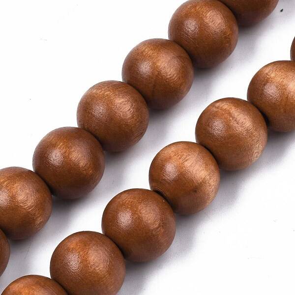 Spray Painted Natural Wood Beads Strands