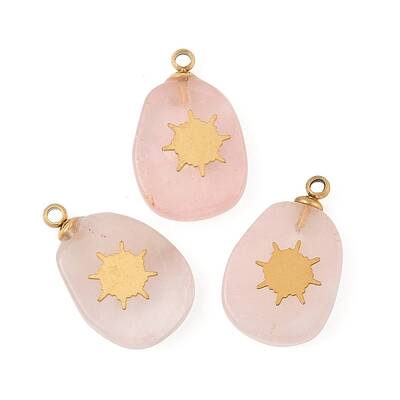 Natural Rose Quartz Pendants