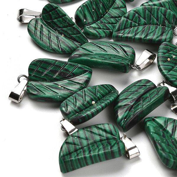 Synthetic Malachite Pendants
