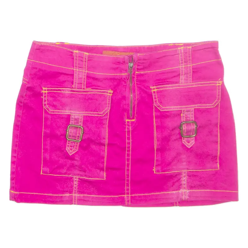 VM JEANS Womens Straight Skirt Pink Short Denim M