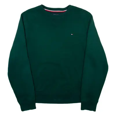 TOMMY HILFIGER Mens Sweatshirt Green Crew Neck M
