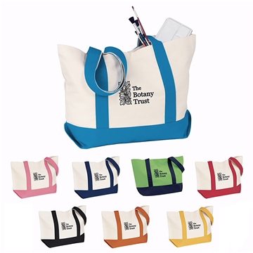 25 Promotional Medium Snap Tote - Cotton Duck & Contrast Design