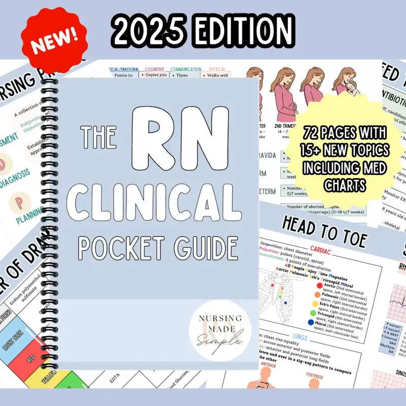 Nursing School Clinical Pocket Guide for Nursing Students/Clinical Reference Guide for RN's