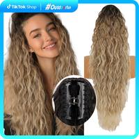 AISI HAIR Summervibes Claw Clip in Ponytail Extension - Wavy Synthetic Hairpiece for Women, 18/20/26/30 Inch for black women ...