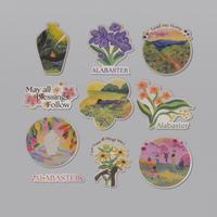 The Beautiful Year Sticker Pack - 10 Pcs, Waterproof Matte Vinyl, Floral Designs, Water Bottle Decor Decorative colorful Artw...