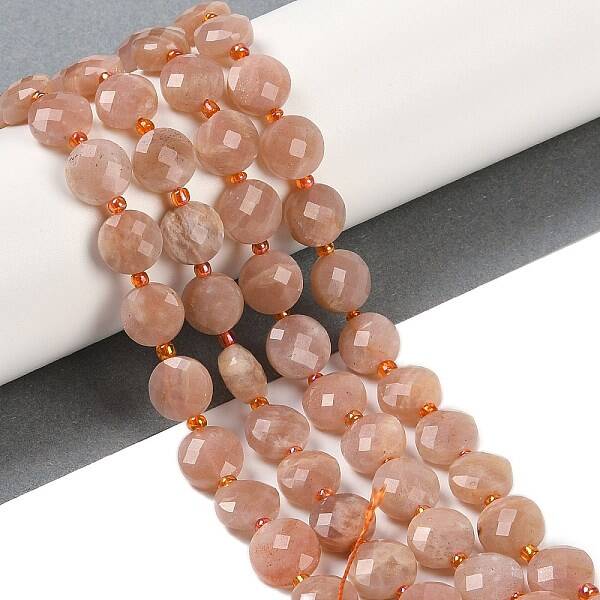 Natural Peach Moonstone Beads Strands