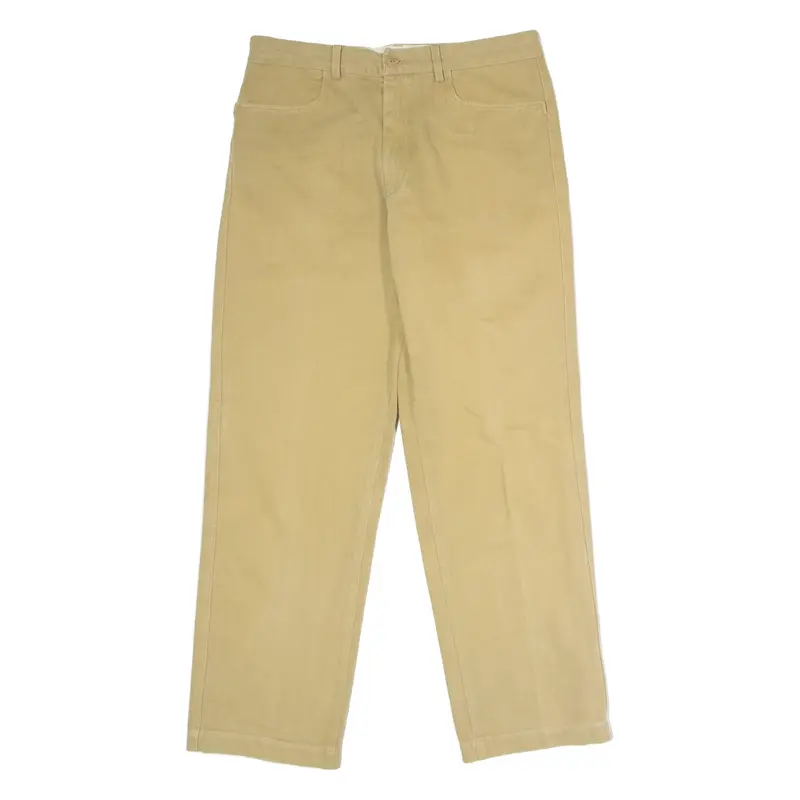 RIFLE Khaki Mens Twill Trousers Beige Regular Straight 90s W30 L29