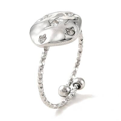 304 Stainless Steel Adjustable Ring for Women