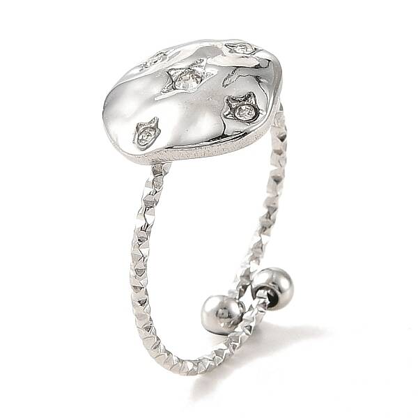 304 Stainless Steel Adjustable Ring for Women