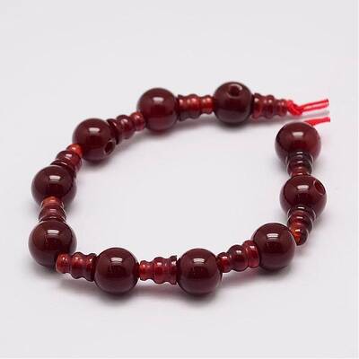 Natural Carnelian 3-Hole Guru Bead Strands
