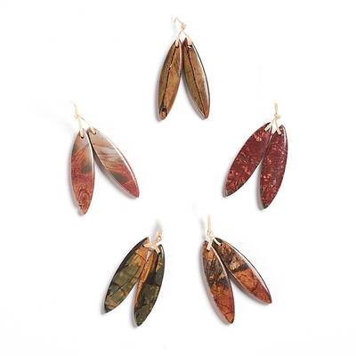 Natural Picasso Jasper Pendants