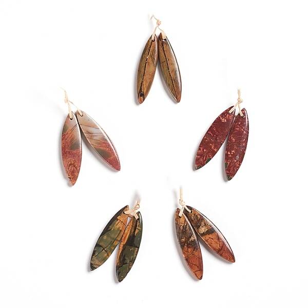 Natural Picasso Jasper Pendants