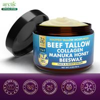 7-IN-1 Whipped Beef Tallow, Collagen, Manuka Honey, & Beeswax - Arctic Beauty Face & Body Cream - Moisturizer, Body Lotion, S...