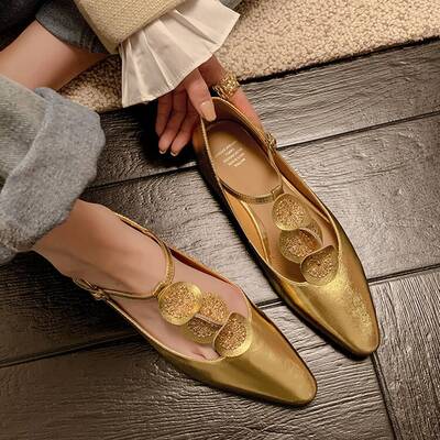 CHIKO Ryleigh Pointy Toe Block Heels T-Strap Shoes