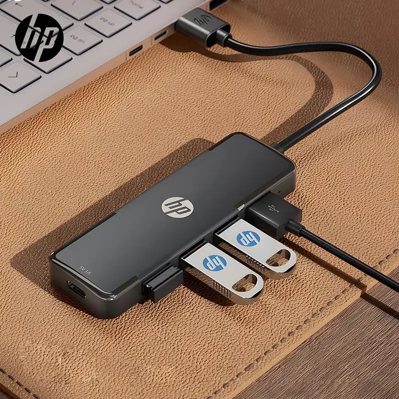 HP USB-C HUB with Display, USB Multi-Port Type C HUB Adapter, Extension Cable HUB, Multi-Interface Converter for Laptop iPad ...