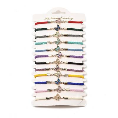 12Pcs 12 Colors Polyester Bracelets