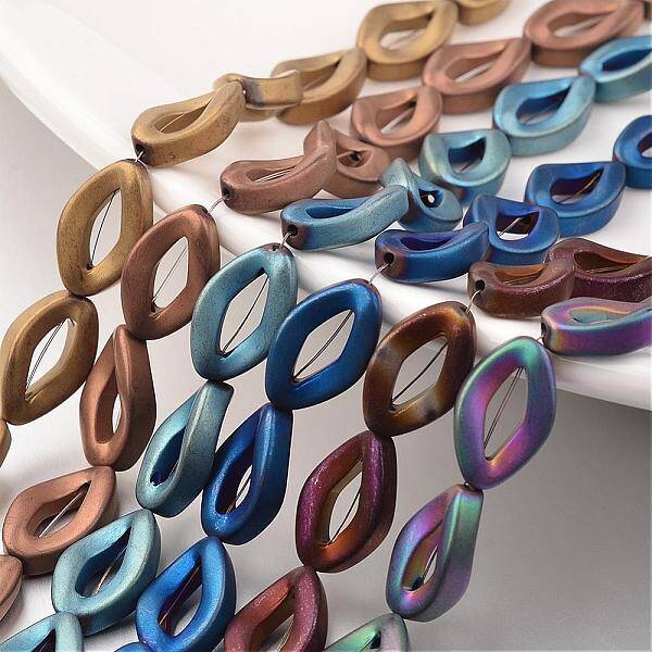Electroplate Non-magnetic Synthetic Hematite Bead Strands