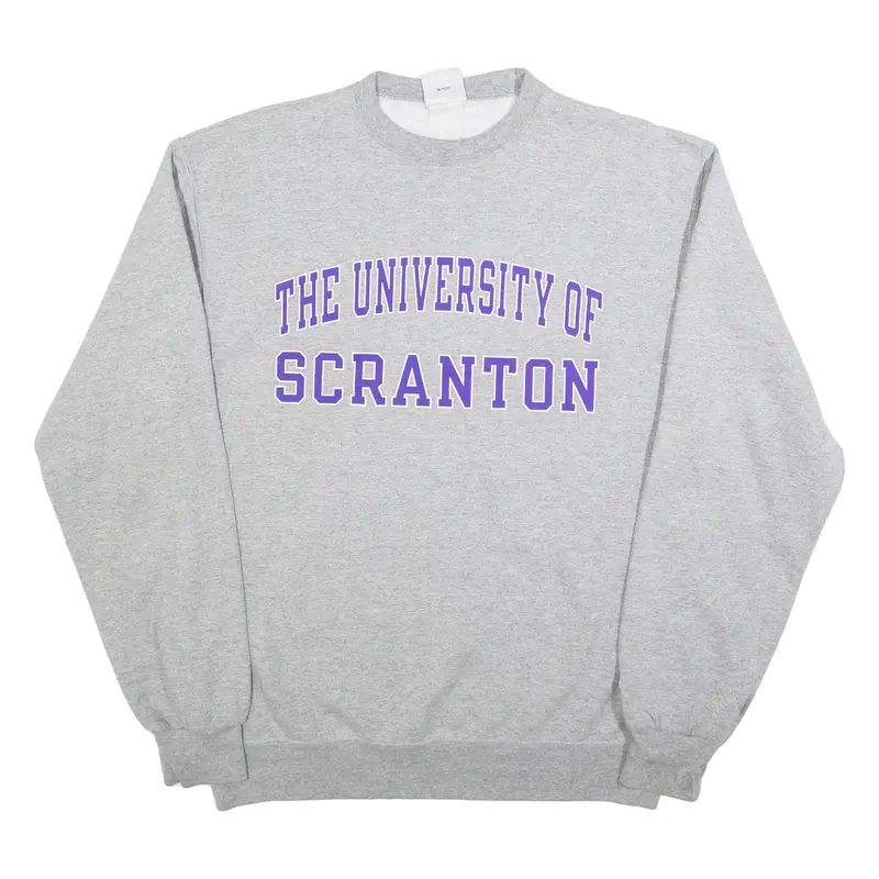 CHAMPION University Of Scranton Mens Sweatshirt Grey USA M