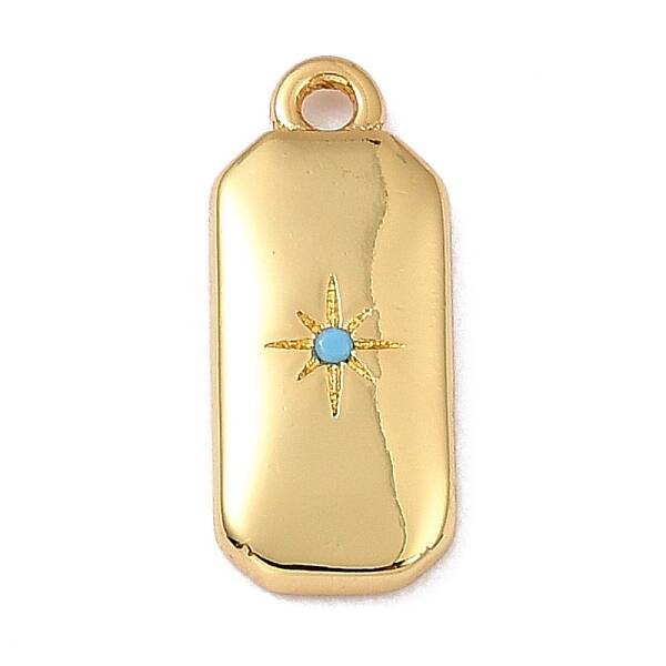 Brass Micro Pave Cubic Zirconia Charms