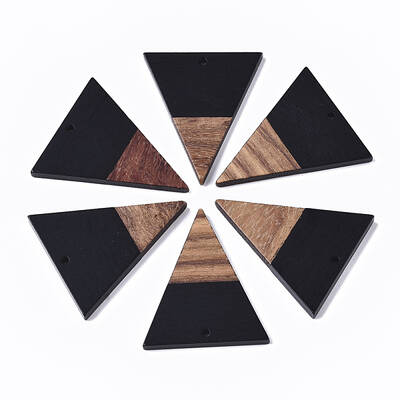 Resin & Walnut Wood Pendants