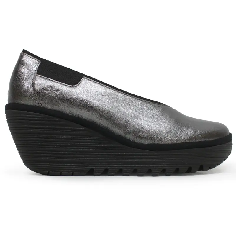 Fly London YOZA438FLY Idra Leather Women's Comfort Shoes - Graphite - Size:US 6-6.5 Women