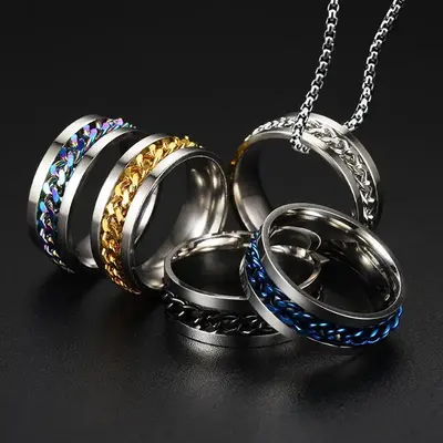 UJ Fashion Stainless Steel Hip-Hop Ring For Man&Woman