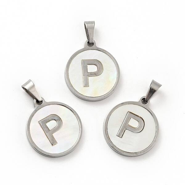 304 Stainless Steel with White Shell Pendants