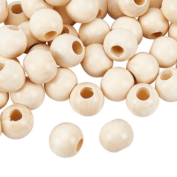 50PCS Wooden Beads