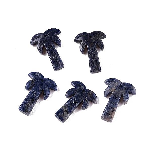 Natural Sodalite Coconut Tree Pendants